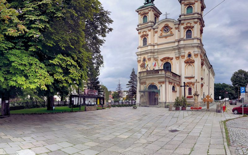 Panorama 360 - Plac i kościół Opatrzności Bożej - Bielsko-Biała